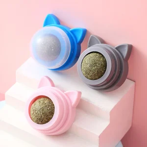 Rotating Catnip Wall Ball Toy