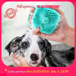 Pet Bath Brush with Shampoo Dispenser